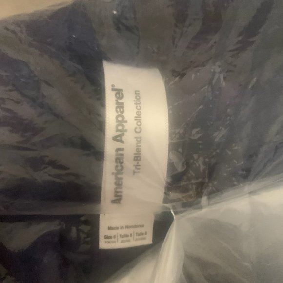 NWT AMERICAN APPAREL YOUTH UNISEX TRIBLEND TEE TRI-INDIGO 8 - Picture 8 of 10